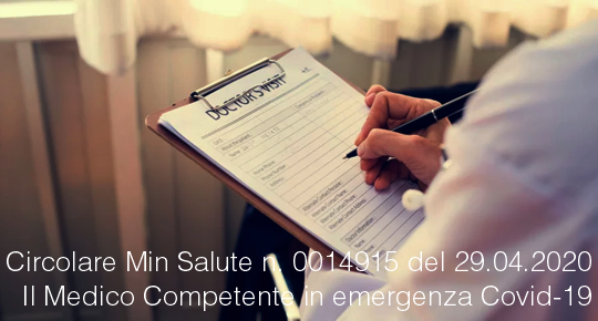Circolare Min Salute n 0014915 del 29 04 2020 Circolare Min Salute n 0014915 del 29 04 2020
