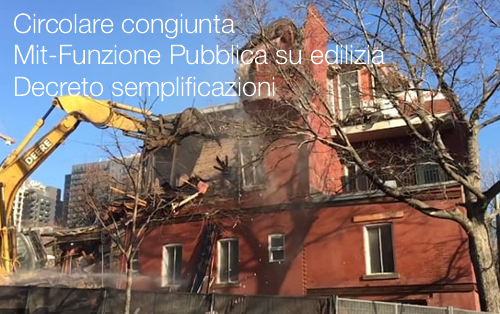 Circolare congiunta Mit Funzione Pubblica su edilizia Circolare congiunta Mit Funzione Pubblica su edilizia