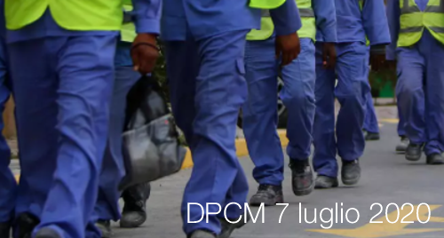 DPCM 7 luglio 2020 DPCM 7 luglio 2020