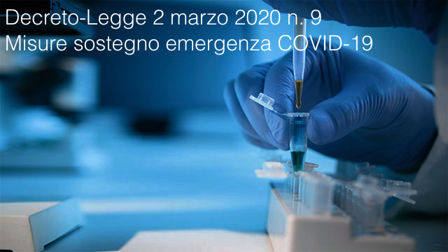 Decreto Legge 2 marzo 2020 n 9 Decreto Legge 2 marzo 2020 n 9