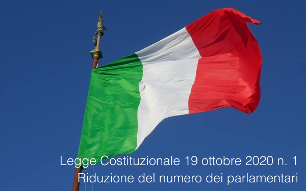 Legge Costituzionale 19 ottobre 2020 n 1 Legge Costituzionale 19 ottobre 2020 n 1