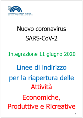 Linee Guida delle attivit produttive 11 giugno 2020 Linee Guida delle attivit produttive 11 giugno 2020