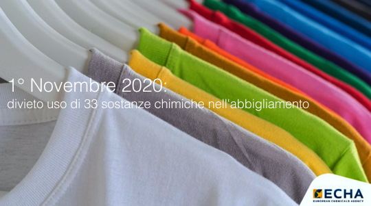 Novembre 2020 divieto uso di 33 sostanze chimiche nell abbigliamento Novembre 2020 divieto uso di 33 sostanze chimiche nell abbigliamento