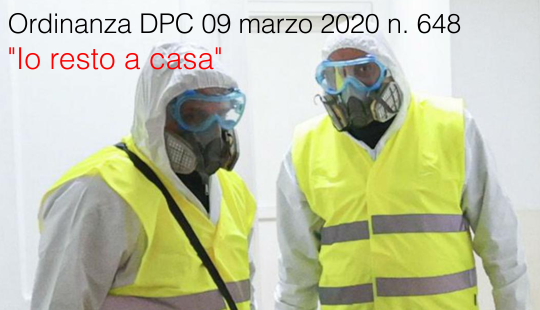 Ordinanza DPC 09 marzo 2020 n 648 Ordinanza DPC 09 marzo 2020 n 648