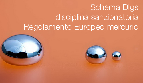 Schema Dlgs disciplina sanzionatoria Regolamento Europeo mercurio Schema Dlgs disciplina sanzionatoria Regolamento Europeo mercurio