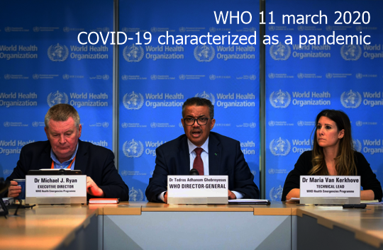 WHO 11 march 2020 COVID 19 characterized as a pandemic WHO 11 march 2020 COVID 19 characterized as a pandemic