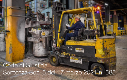 Corte di Giustizia Sentenza Sez 5 del 17 marzo 2021 n 585 Corte di Giustizia Sentenza Sez 5 del 17 marzo 2021 n 585