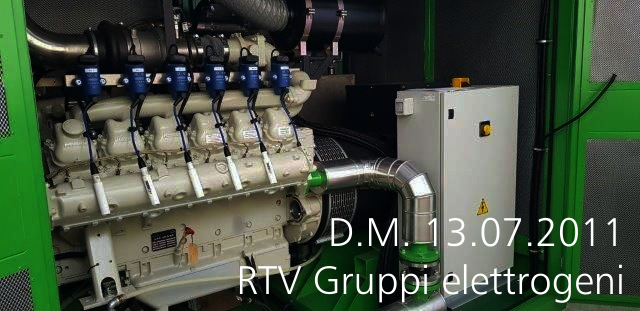 D M 13 07 2011 RTV Gruppi elettrogeni D M 13 07 2011 RTV Gruppi elettrogeni