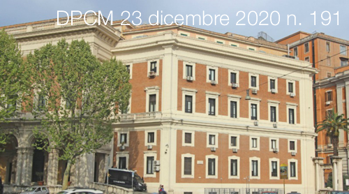 DPCM 23 dicembre 2020 n 191 DPCM 23 dicembre 2020 n 191
