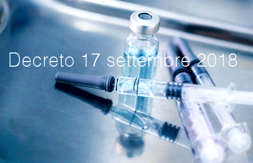 Decreto 17 settembre 2018 Decreto 17 settembre 2018