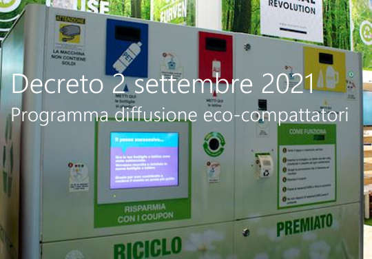 Decreto 2 settembre 2021 eco compattatori Decreto 2 settembre 2021 eco compattatori