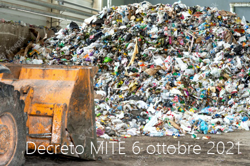 Decreto MITE 6 ottobre 2021 Decreto MITE 6 ottobre 2021