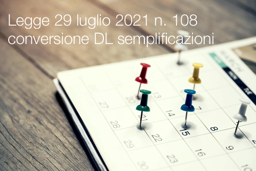 Legge 29 luglio 2021 n 108 Legge 29 luglio 2021 n 108