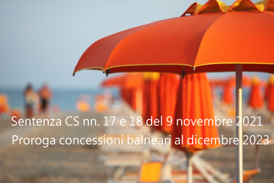 Sentenza Consiglio di Stato nn 17 e 18 del 9 novembre 2021 Sentenza Consiglio di Stato nn 17 e 18 del 9 novembre 2021