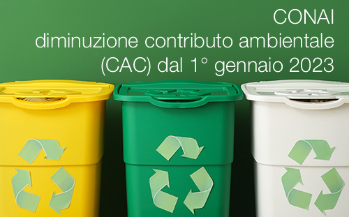 CONAI diminuzione contributo ambientale dal 1 gennaio 2023 CONAI diminuzione contributo ambientale dal 1 gennaio 2023