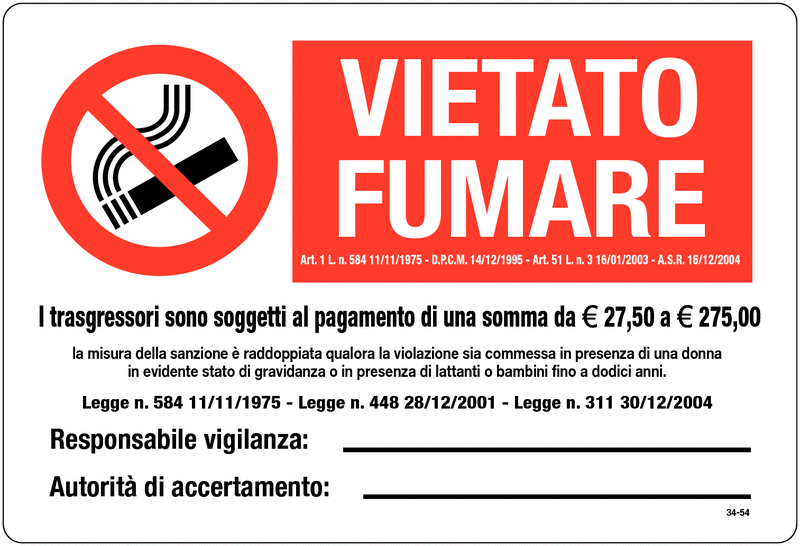 Cartellon Divieto di fumare Cartellon Divieto di fumare