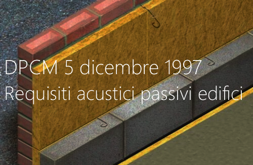 DPCM 5 dicembre 1997 Determinazione requisiti acustici passivi edifici DPCM 5 dicembre 1997 Determinazione requisiti acustici passivi edifici