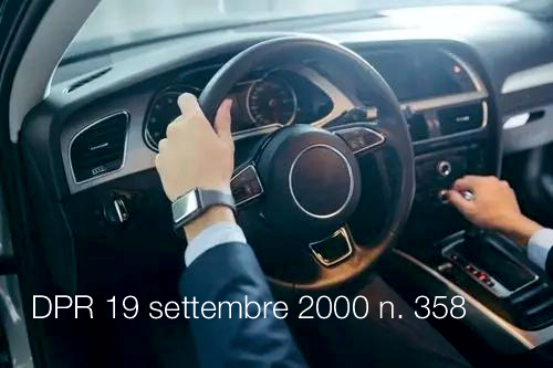 DPR 19 settembre 2000 n 358 DPR 19 settembre 2000 n 358