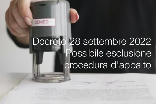 Decreto 28 settembre 2022 Decreto 28 settembre 2022