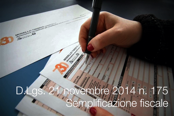 Decreto Legislativo 21 novembre 2014 n 175 Decreto Legislativo 21 novembre 2014 n 175