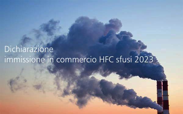 Dichiarazione immissione in commercio HFC sfusi 2023 Dichiarazione immissione in commercio HFC sfusi 2023