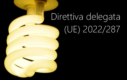 Direttiva delegata UE 2022 287 Direttiva delegata UE 2022 287