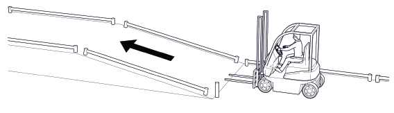 Figura 5 Esempio di misure di controllo per percorsi veicolari Figura 5 Esempio di misure di controllo per percorsi veicolari