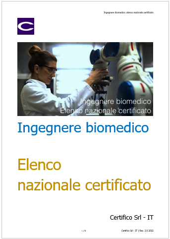 Ingegnere biomedico elenco nazionale certificato Ingegnere biomedico elenco nazionale certificato