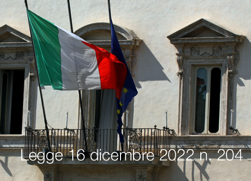 Legge 16 dicembre 2022 n 204 Legge 16 dicembre 2022 n 204