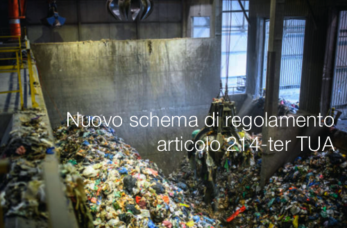 Nuovo schema di regolamento articolo 214 ter del D Lgs 152 del 2006 Nuovo schema di regolamento articolo 214 ter del D Lgs 152 del 2006