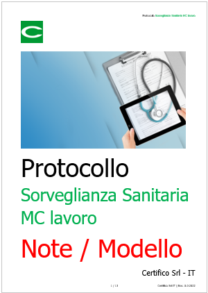 Protocollo di sorveglianza sanitaria MC Protocollo di sorveglianza sanitaria MC