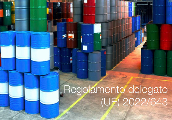 Regolamento delegato UE 2022 643 Regolamento delegato UE 2022 643