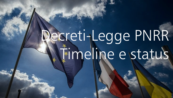 Decreti Legge PNRR Timeline e status Decreti Legge PNRR Timeline e status