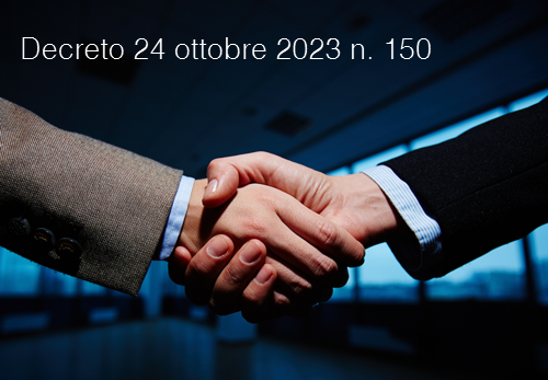 Decreto 24 ottobre 2023 n 150 Decreto 24 ottobre 2023 n 150