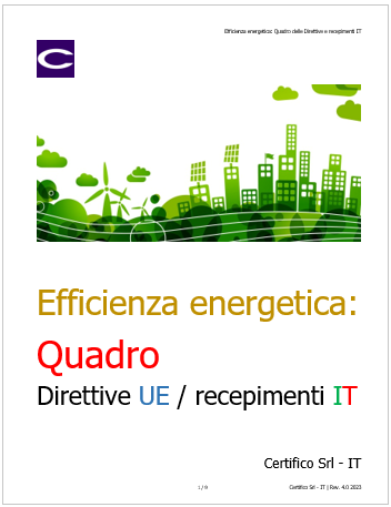 Efficienza energetica Quadro normativo Recepimenti IT Efficienza energetica Quadro normativo Recepimenti IT