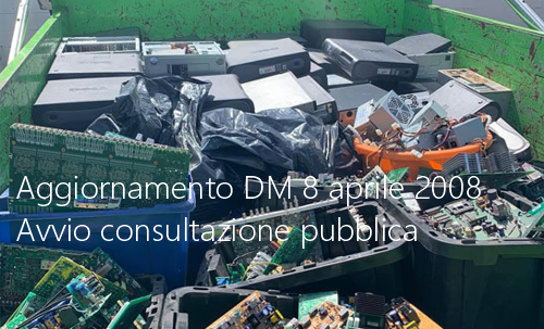 Aggiornamento DM 8 aprile 2008 Avvio consultazione pubblica Aggiornamento DM 8 aprile 2008 Avvio consultazione pubblica