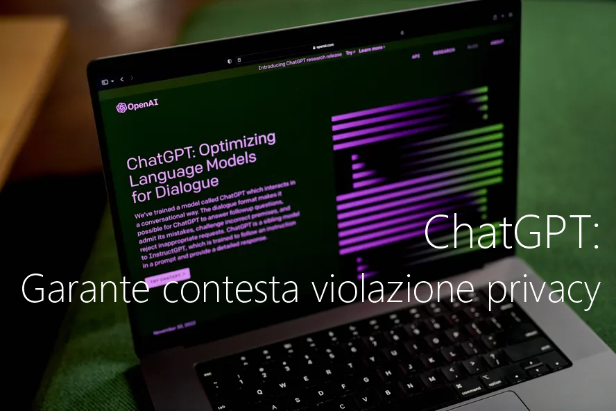 ChatGPT Il Garante contesta violazione privacy ChatGPT Il Garante contesta violazione privacy