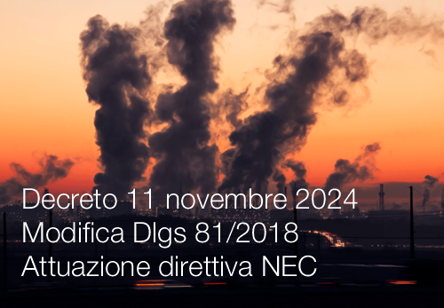 Decreto 11 novembre 2024 Modifica Dlgs 81 2018 Attuazione direttiva NEC Decreto 11 novembre 2024 Modifica Dlgs 81 2018 Attuazione direttiva NEC