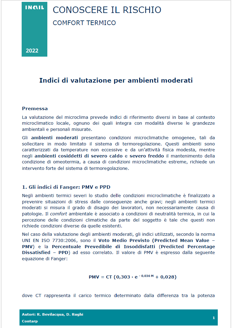 Ergonomia Comfort termico Indici di valutazione per ambienti moderati Ergonomia Comfort termico Indici di valutazione per ambienti moderati