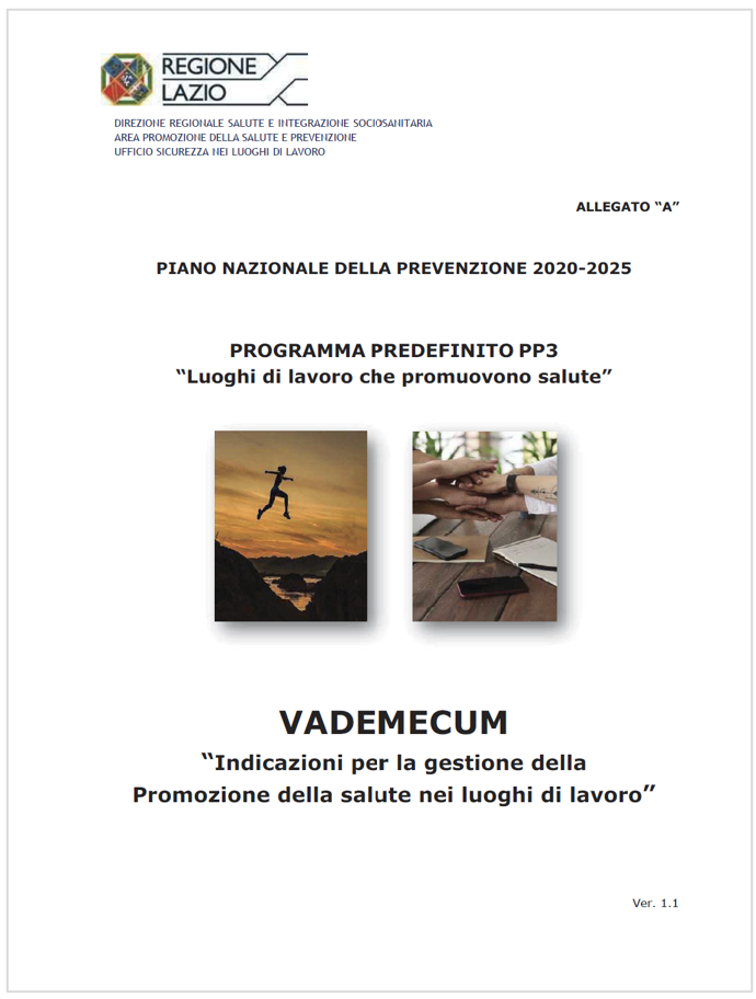 Indicazioni gestione della Promozione della salute nei luoghi di lavoro R Lazio 2024 Indicazioni gestione della Promozione della salute nei luoghi di lavoro R Lazio 2024