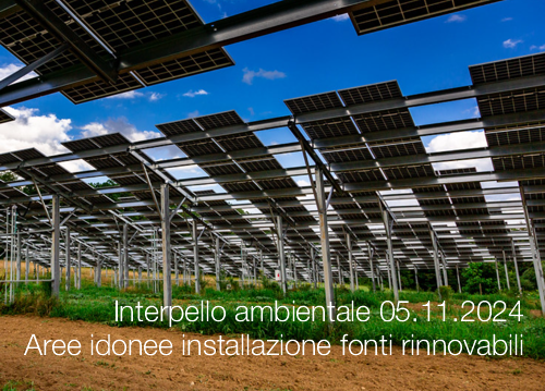 Interpello ambientale 05 11 2024 Aree idonee installazione impianti a fonti rinnovabili Interpello ambientale 05 11 2024 Aree idonee installazione impianti a fonti rinnovabili