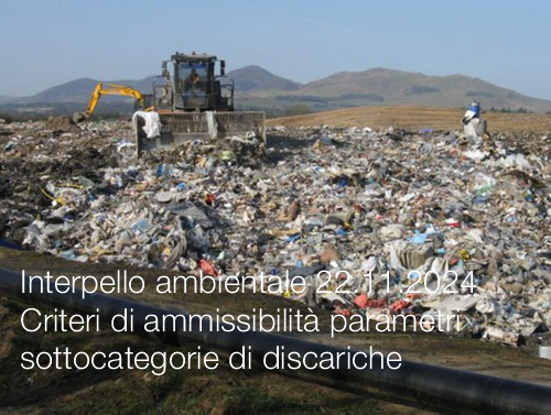 Interpello ambientale 22 11 2024 Criteri di ammissibilit parametri sottocategorie di discariche Interpello ambientale 22 11 2024 Criteri di ammissibilit parametri sottocategorie di discariche