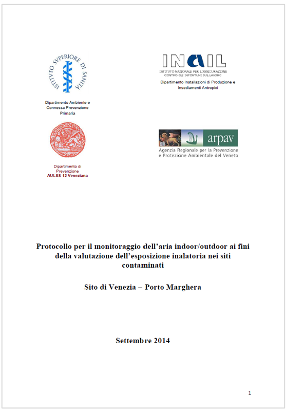 Protocollo operativo SIN monitoraggio aria Protocollo operativo SIN monitoraggio aria
