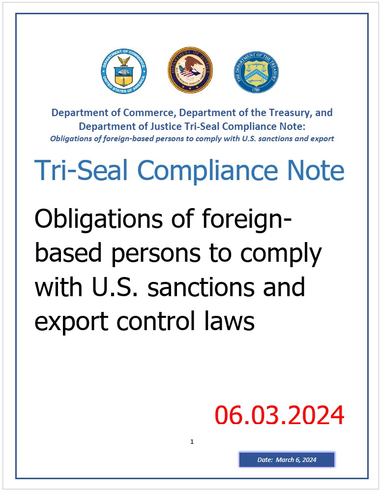 Tri Seal Compliance Note US March 6 2024 Tri Seal Compliance Note US March 6 2024