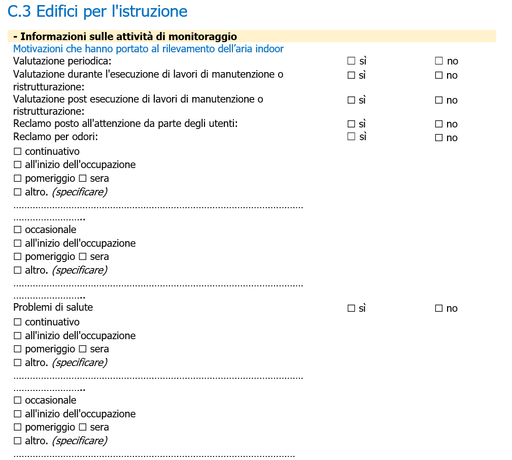 Appendice C 3 Check list edifici istruzione 