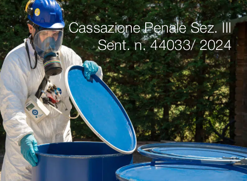 Cassazione Penale Sez  III Sent  n  44033 del 3 dicembre 2024