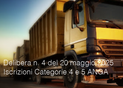 Delibera n  4 del 20 maggio 2025   Iscrizioni Categorie 4 e 5 ANGA
