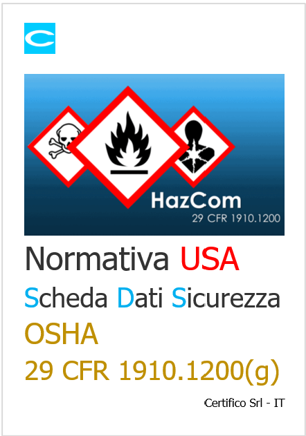 La normativa degli Stati Uniti per SDS OSHA 29 CFR 1910 1200 g La normativa degli Stati Uniti per SDS OSHA 29 CFR 1910 1200 g
