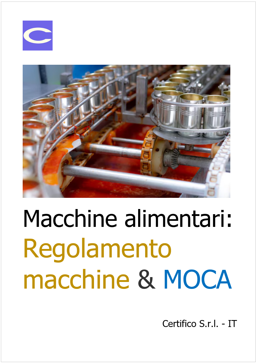 Macchine alimentari Regolamento macchine  MOCA