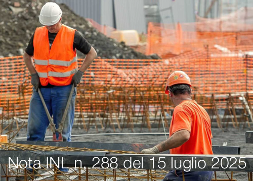 Nota INL prot  n  288 del 15 luglio 2025
